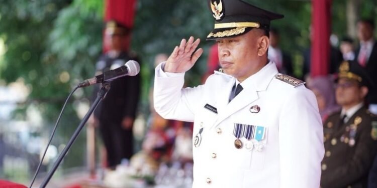 Wali Kota Depok Supian Suri menyampaikan empat misi strategis pada HUT ke-80 RI di Balai Kota Depok