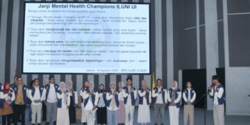 ILUNI UI meluncurkan Mental Health Champions dengan buku panduan untuk dukungan kesehatan jiwa mahasiswa di Kampus UI Depok.
