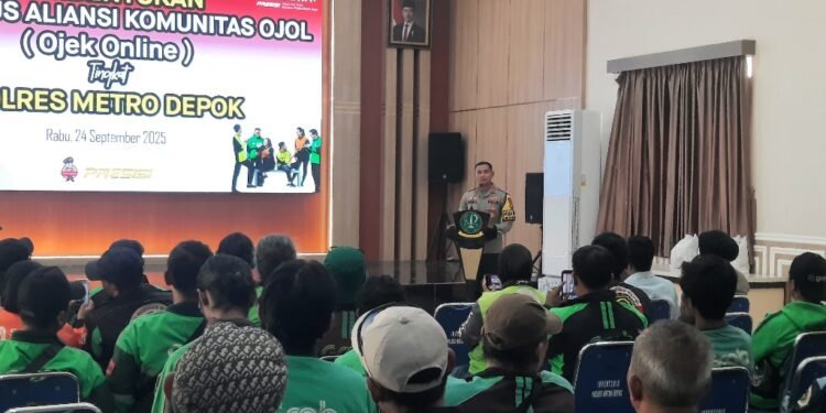 Aliansi Komunitas Ojol Tingkat Polres Metro Depok Resmi Dibentuk
