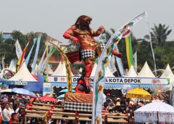 Penampilan Ogoh-Ogoh Jadi Sorotan Utama di Tengah Kemeriahan Lebaran Depok 2026